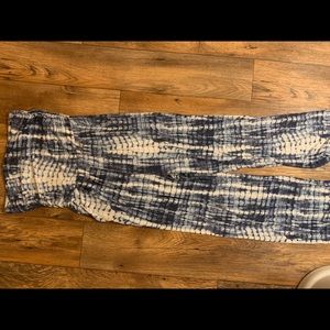 Size large blue tie dye jumpsuit